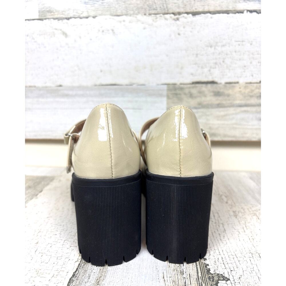 Sun & Stone Womens 5.5 Cream Vegan Chunky Lug Mary Jane Platform Loafers NWT - Picture 4 of 9